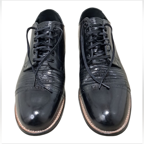 Stacy Adams Madison Lizard Cap Toe Oxfords Mens 11.5W - Picture 2 of 16